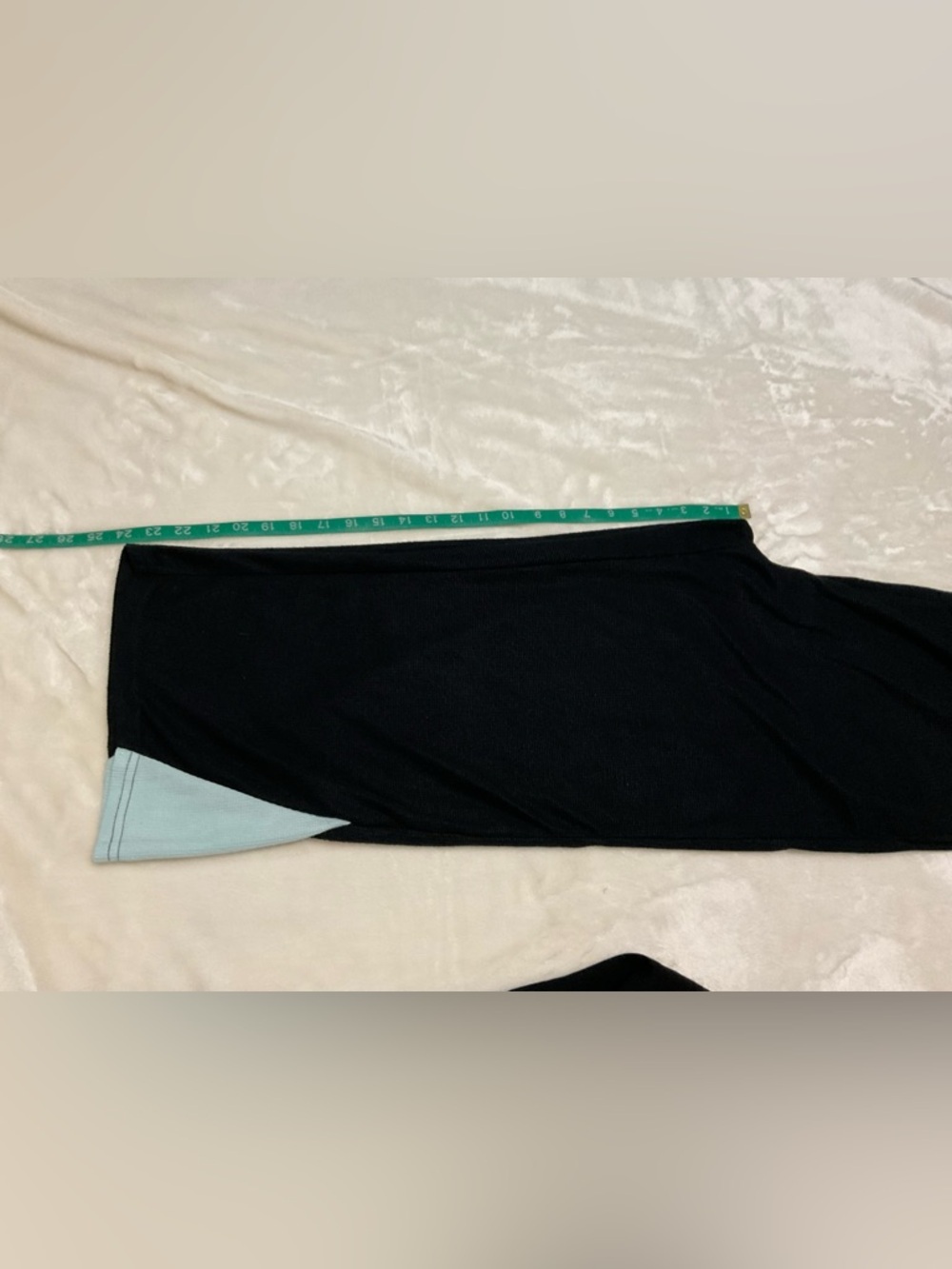 Muk Luks Cropped Flared Pant Pajama Set Black &Turquoise Size Large - Picture 7 of 8